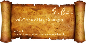 Ivánkovits Csongor névjegykártya