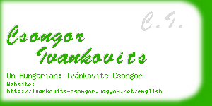 csongor ivankovits business card
