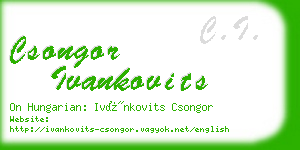 csongor ivankovits business card